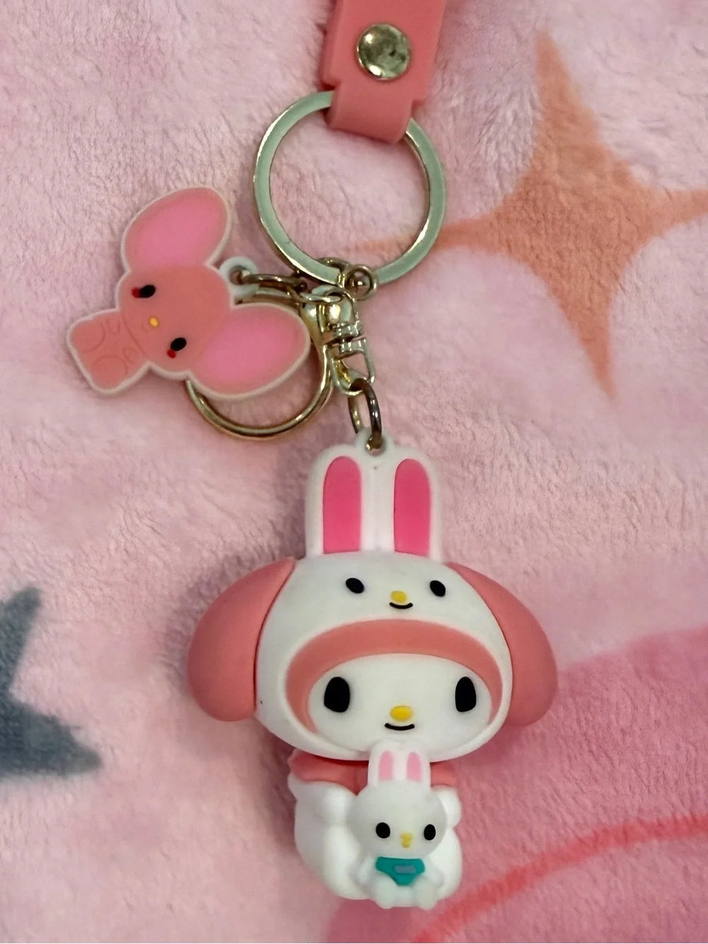 GUC Sanrio My Melody & Kuromi Character Keychain Set - Pink and Purple